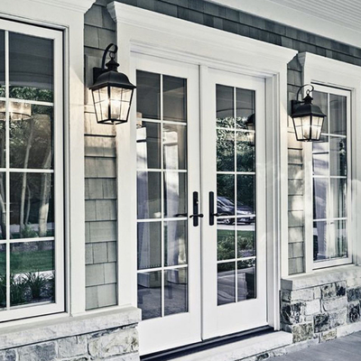 Aluminum Modern Double Casement Front Entrance Door Aluminium Glass Bathroom Swing Doors