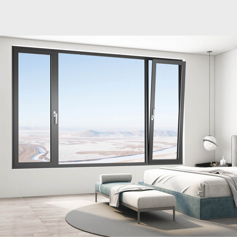 DOLPHIN High Performance Newest Design Houston Aluminum Windows Sound Proof Window Tilt Turn Casement Window